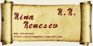 Mina Nemešev vizit kartica